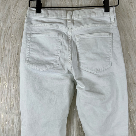 Everlane Womens The 90s Cheeky Jean Straight Leg Jeans White Bone Stretch Zip 27 - Picture 5 of 11